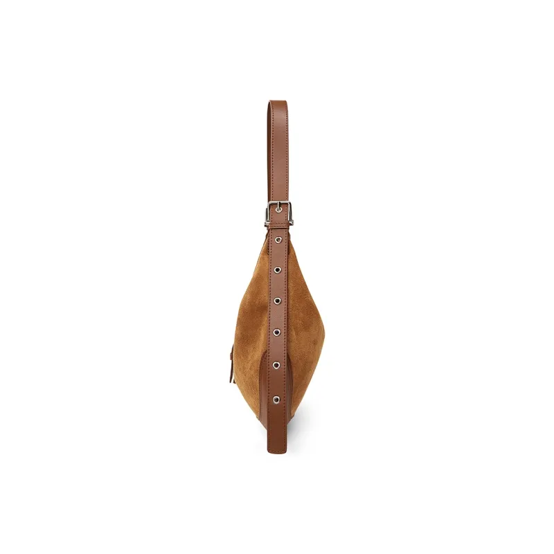 Teenmix Cow Leather Shoulder Bag Tubas Women's Coffee/Caramel-4