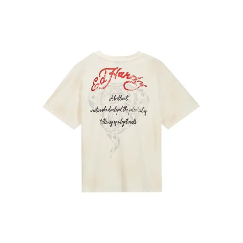 Ed Hardy FW24 T Shirt Men's Ivory White-1