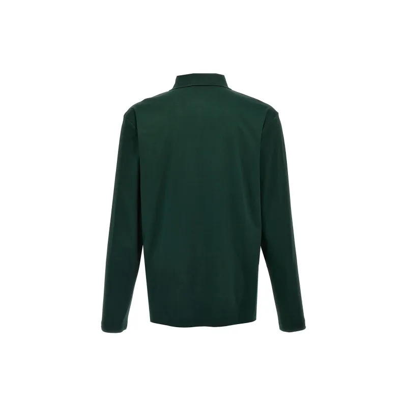 HUGO BOSS Logo Patch Long Sleeved Polo Shirt-1