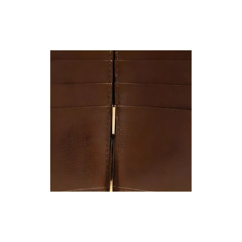 GUCCI Canvas With Leather Card Clip Wallet Men's Brown & Ebony-3
