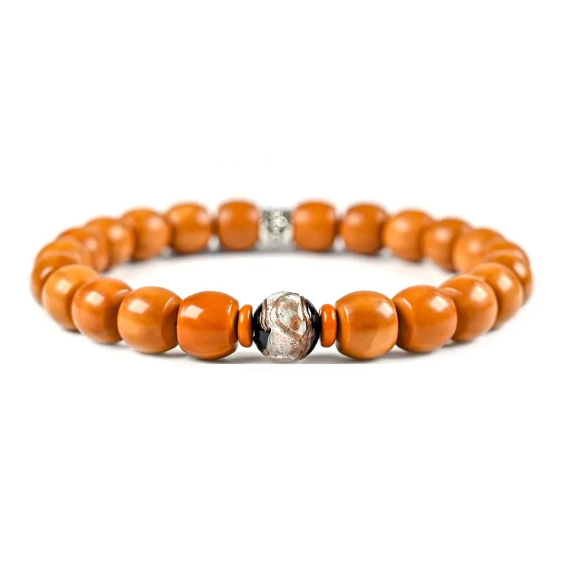 WUDE Monkey Head Walnut Wooden Bracelets Unisex-0