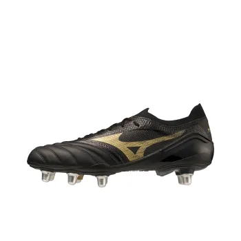 Mizuno Morelia Neo 4 Anti-Slip Wear-Resistant Soccer Shoes Unisex Black Gold
