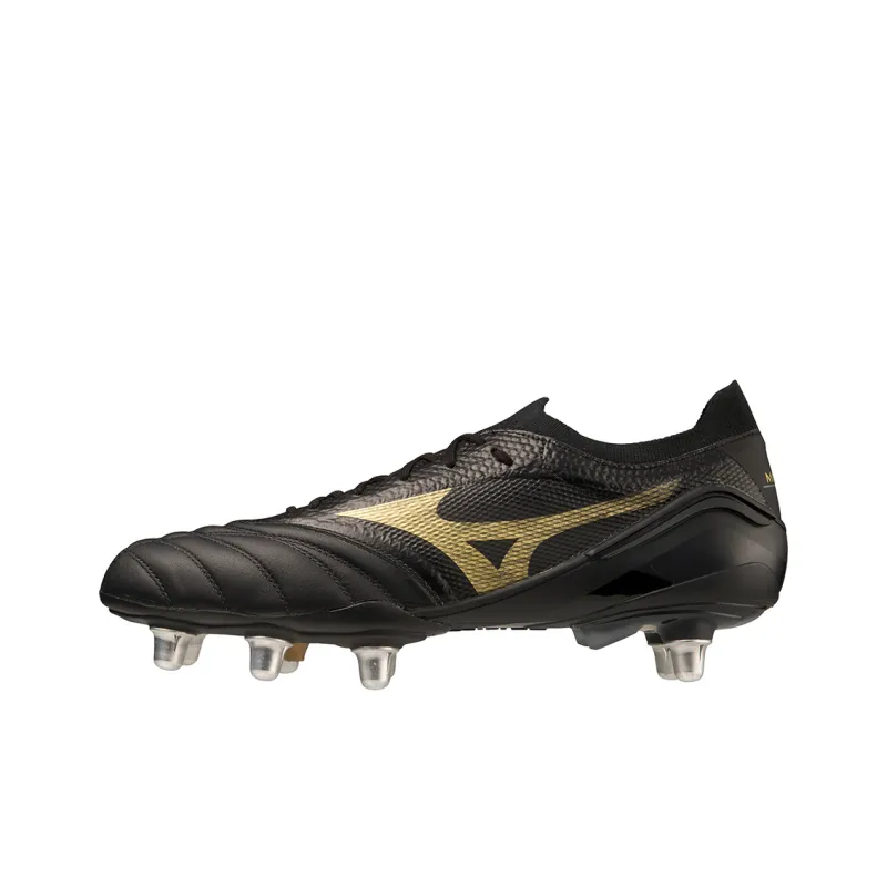 Mizuno Morelia Neo 4 Anti-Slip Wear-Resistant Soccer Shoes Unisex Black Gold-0