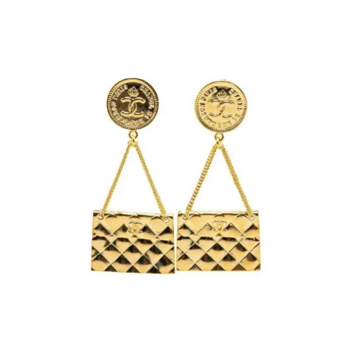 CHANEL Gold-Plated Clip-On Earrings Women's Gold