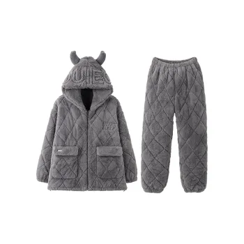 MIOJUER Pajama Set Women's Medium Gray
