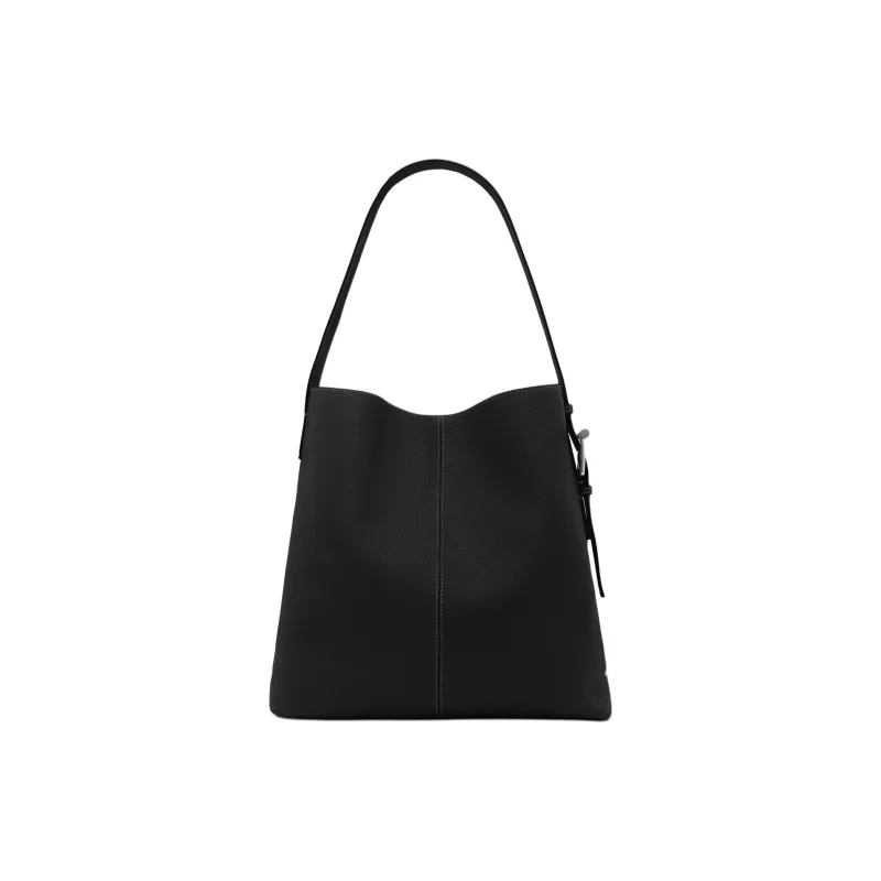Alexander McQueen T Bar Sling Grained Calfskin Shoulder Bag Women's Black-0