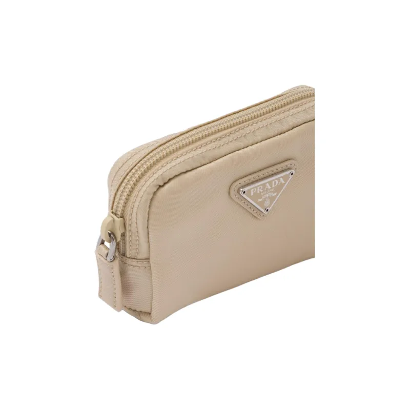 PRADA Fabric Clutch Regular Women's Desert Beige-3