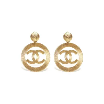 CHANEL 1992 Cc Dangle Clip on Earrings