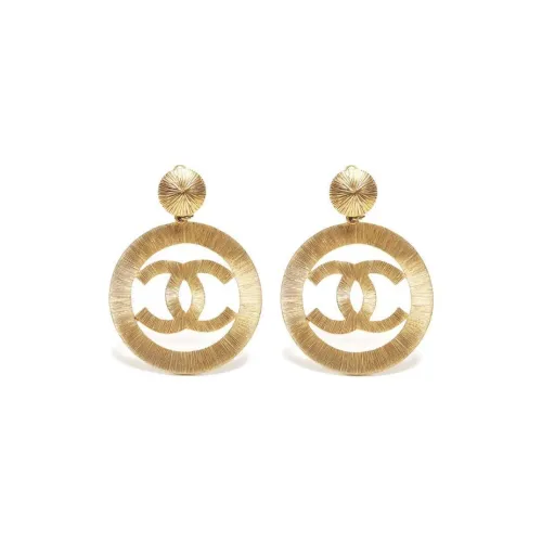 CHANEL 1992 Cc Dangle Clip on Earrings