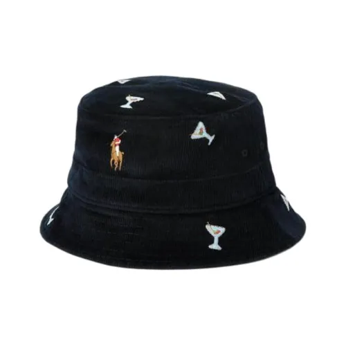 Polo Ralph Lauren Cotton Elastane Blend Bucket Hats Men's Black