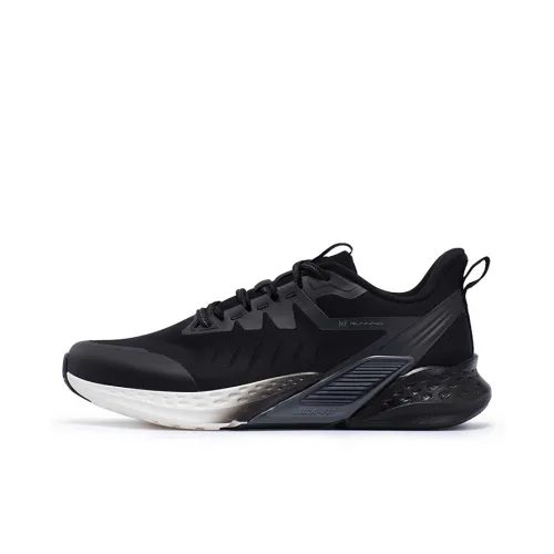 361° Volcano Rainproof Series Running Shoes Men Low Top Obsidian Black/Feather White