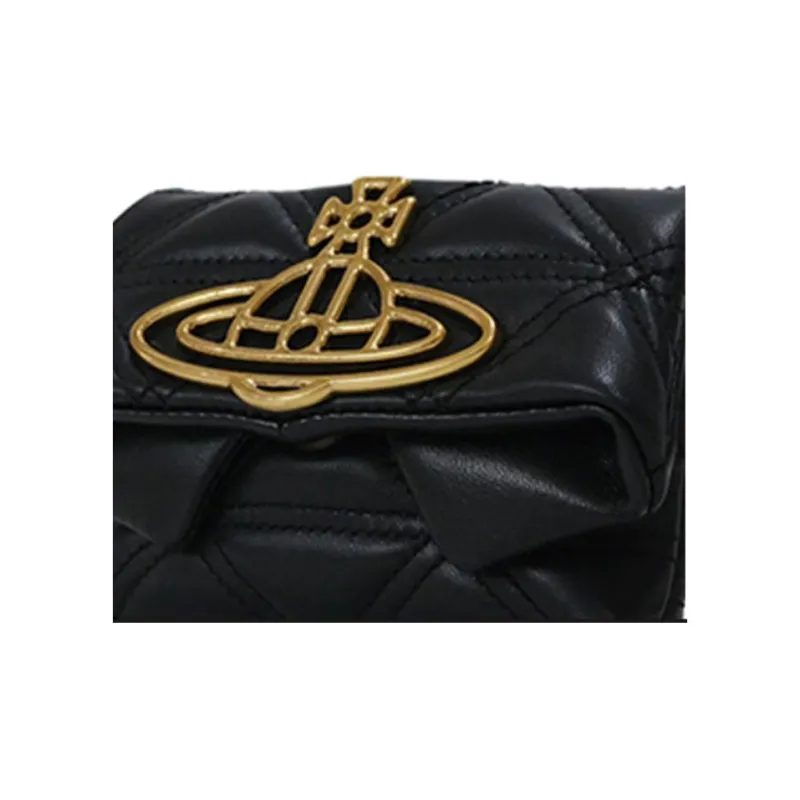 Vivienne Westwood Sheepskin Crossbody Bag Shoulder Bag Women's Black-3