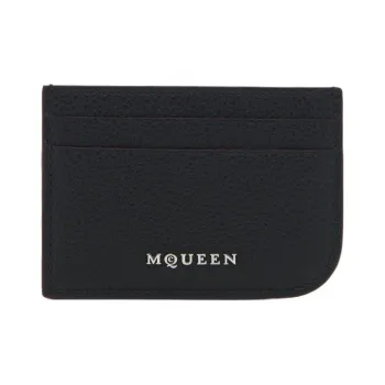 Alexander McQueen Calfskin Card Holder Women's Black
