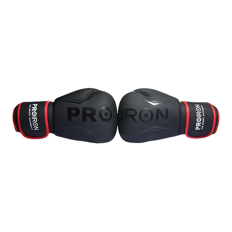 PROIRON Boxing Gloves PU Men's 8oz 10oz 12oz 14oz Black Red-2