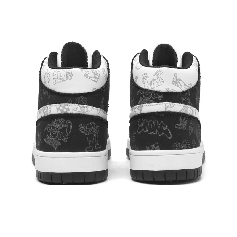 TCELLARS Coverage Abrasion Resistant Height Increasing Mid Top Skateboard Shoes Unisex-3