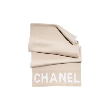 CHANEL Cashmere Shawls Women's Beige