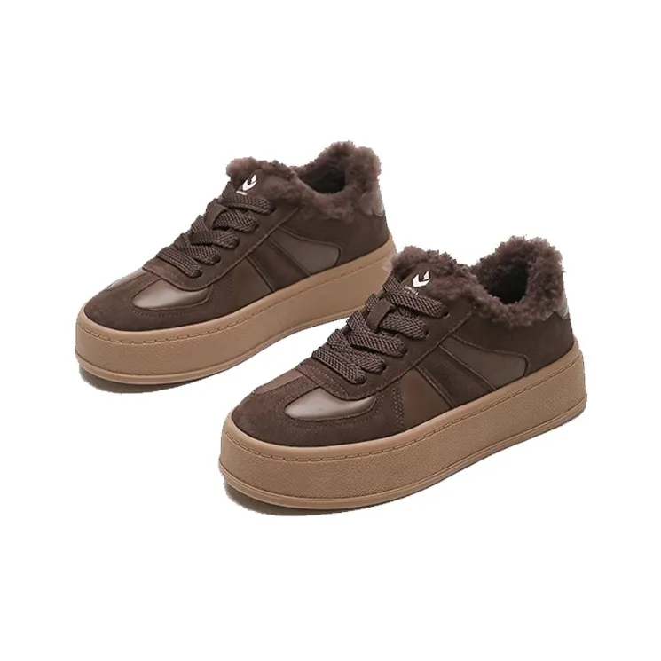 WOOS BOBO Height Increasing Warmth Low-Top Skateboard Shoes Women's-7