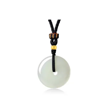 GOLDFISH ALLEY Hetian Jade Necklaces Pale Greenish White Jade Unisex