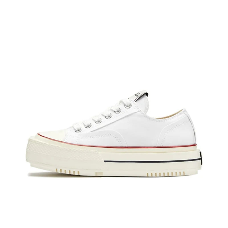 CHOCO CONCERT Low Top Canvas Shoes Unisex White-0
