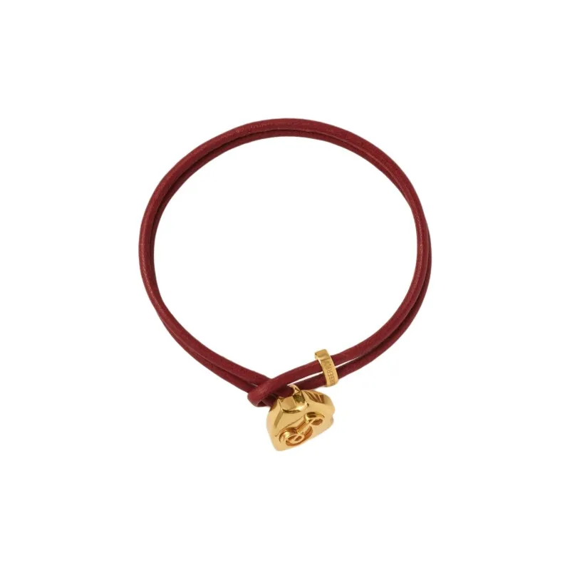 Burberry Lambskin Metal Gold-Plated Bracelets Women's Gold-0