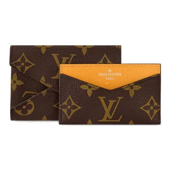 LOUIS VUITTON Kirigami Coated Canvas Coated Canvas Card Holder Women's Yellow & Brown