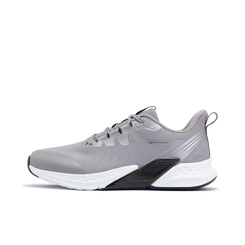 361° Volcano Rainproof Series Running Shoes Men Low Top Zinc Iron Gray/Obsidian Black-0