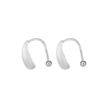 Stone Edge Poly 999 Fine Silver Sterling Silver Hoop Earrings Women's