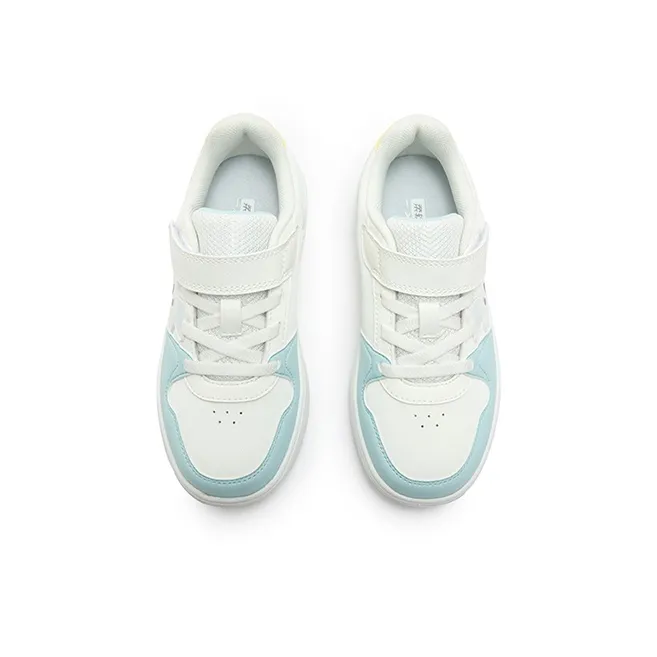 XTEP Non slip Support Low Top Kids' Skateboarding Shoes Sail White Foam Blue 2 Kids'-3