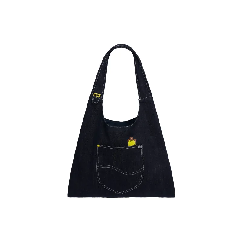 Lee Smiley® Collaboration Smiley Face Bag, Fashion Trend Tote Bag Fabric Tote Regular Unisex Original Denim-2
