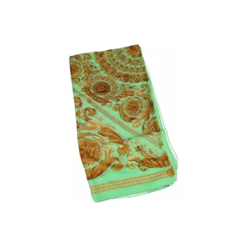 VERSACE Cashmere Knit Scarves Women's Modal Green