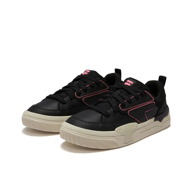 FILA FUSION Lightweight Wear-Resistant And Slip-Resistant Low-Top Skateboard Shoes Women's Black-2