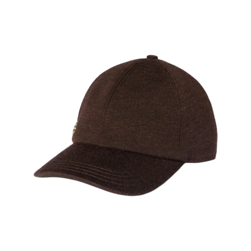 GUCCI Wool Baseball Caps Unisex Brown-0