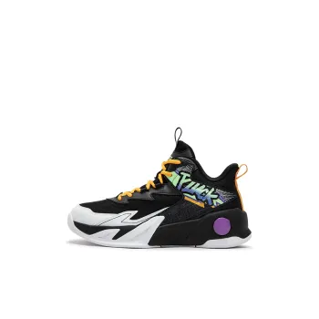 XTEP Non slip Wear resistant Shock Absorption High Top Children's Basketball Shoes Black Tejidos Blanco Kids'
