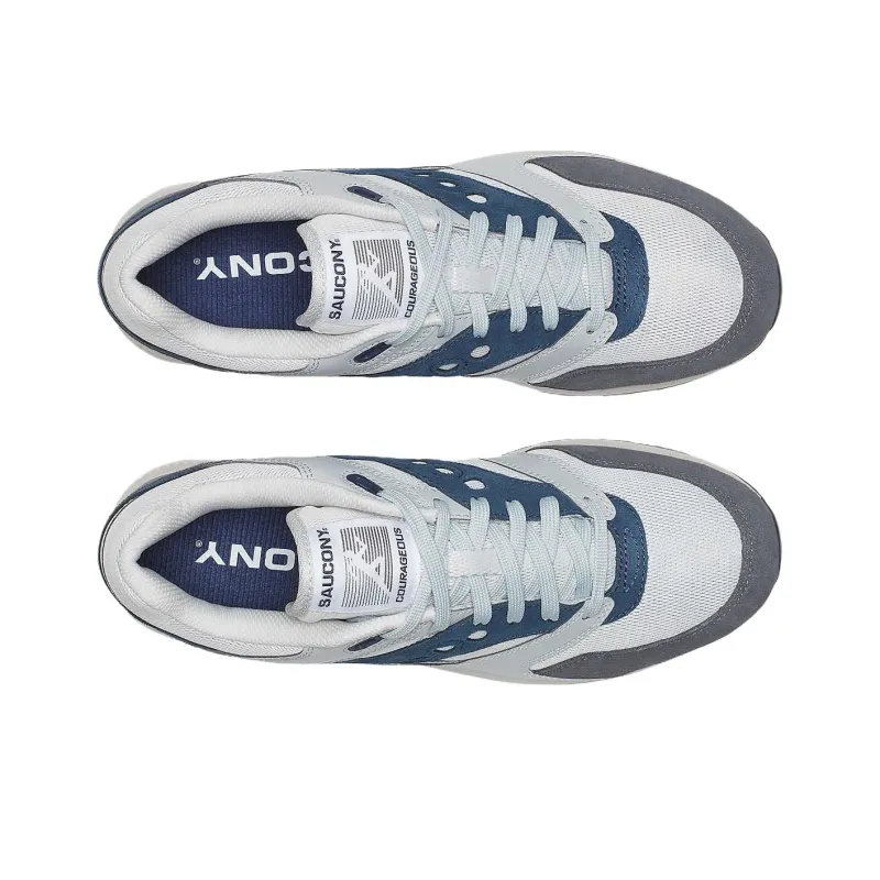 Saucony COURAGEOUS Anti Slip Wear Resistant Low Top Casual Shoes Unisex Gray Blue-3
