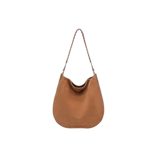 Tanita West Suede With Cow Leather Crossbody Bag, Shoulder Bag Tubas Women's Caramel