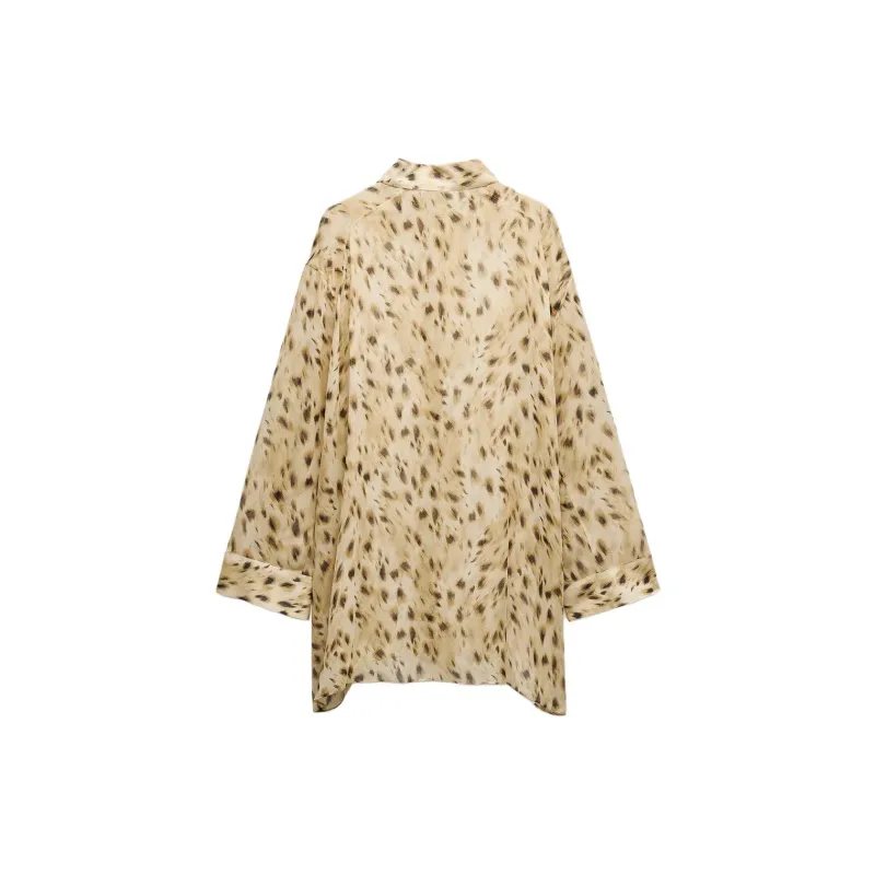 ZARA ZW Series Shirt Women's Cheetah Color-1