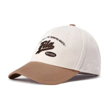 FILA FUSION Polyester Baseball Caps Unisex Matte White