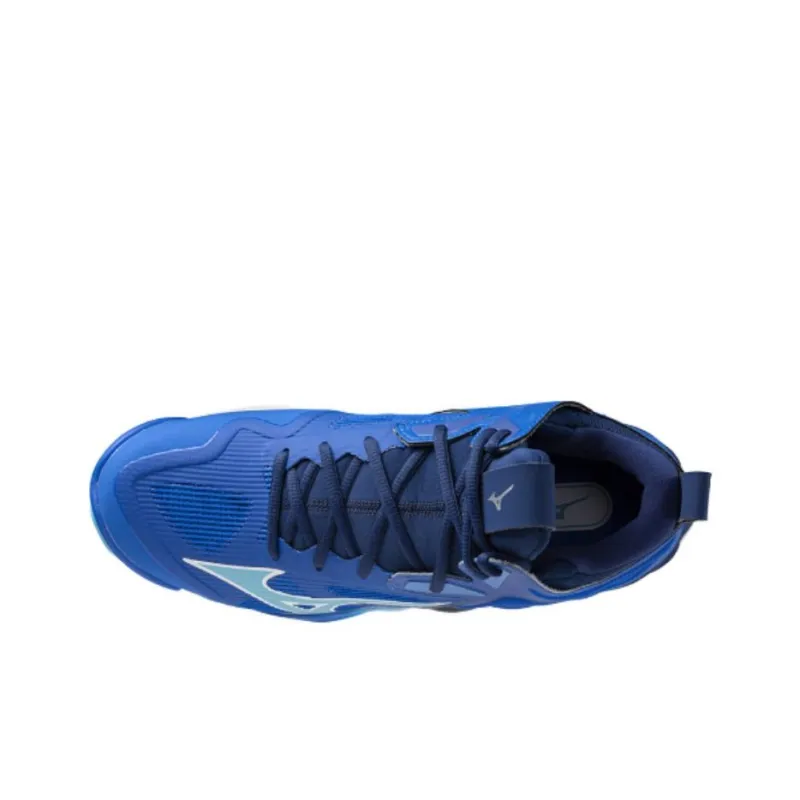 Mizuno Wave Momentum 3 Mid 'Blue White'-2