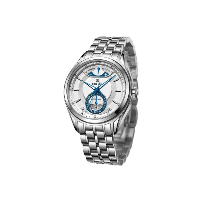EBOHR Master Collection Automatic Mechanical Movement Stainless Steel Strap Watch Men's Watches Silver Dial-3