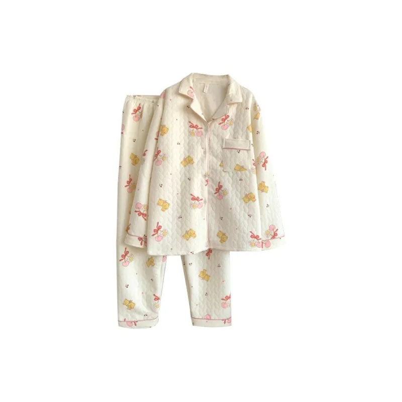 METE WHALE MT Pajama Set Women's Apricot-0