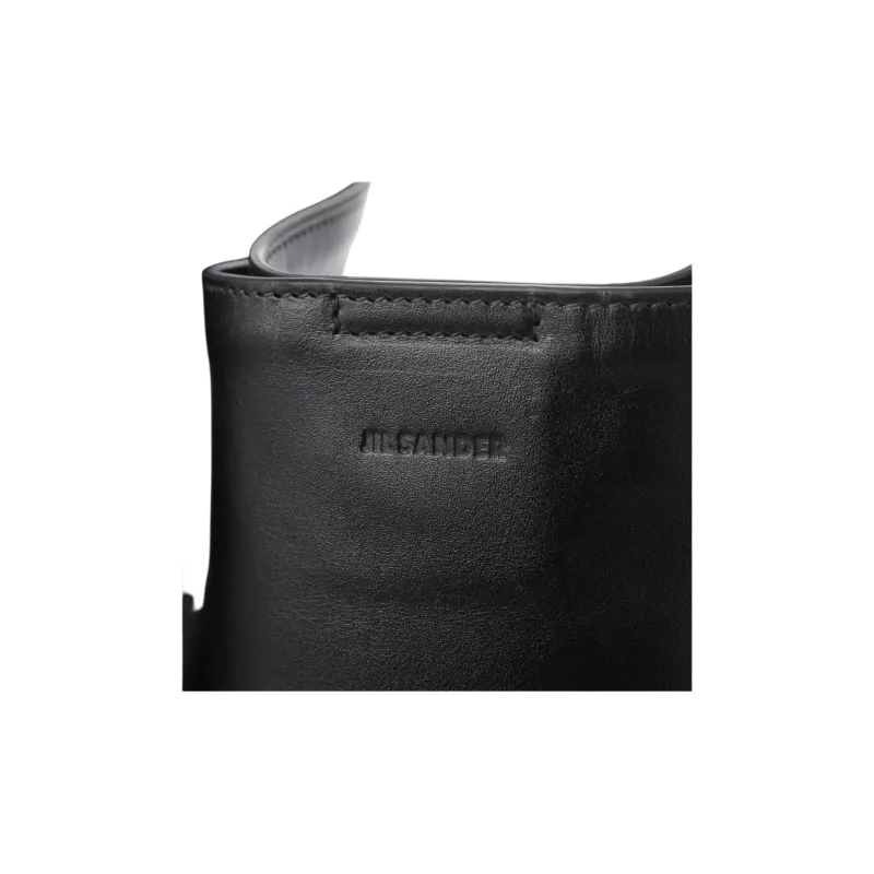 JIL SANDER Calfskin Handbag Large Size Men's Two Tone-10