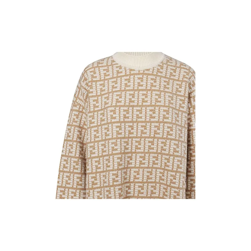 FENDI FW22 Sweater Women's Beige-6