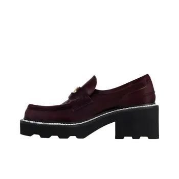 LOUIS VUITTON Beaubourg Loafers 4cm Women's Red