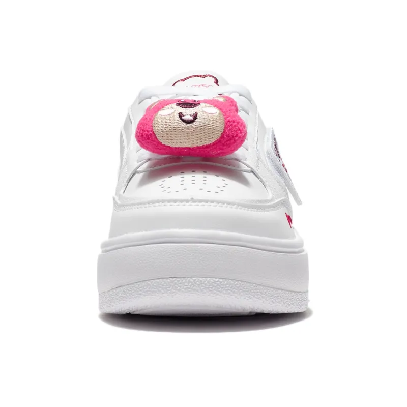 Disney X LINING Cheese Skateboard Shoes Women's Low Top White-4