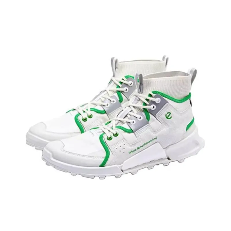 White Mountaineering x Ecco Biom 2.1 Anti Slip Wear Resistant High Top Hiking Shoes Men's White-2