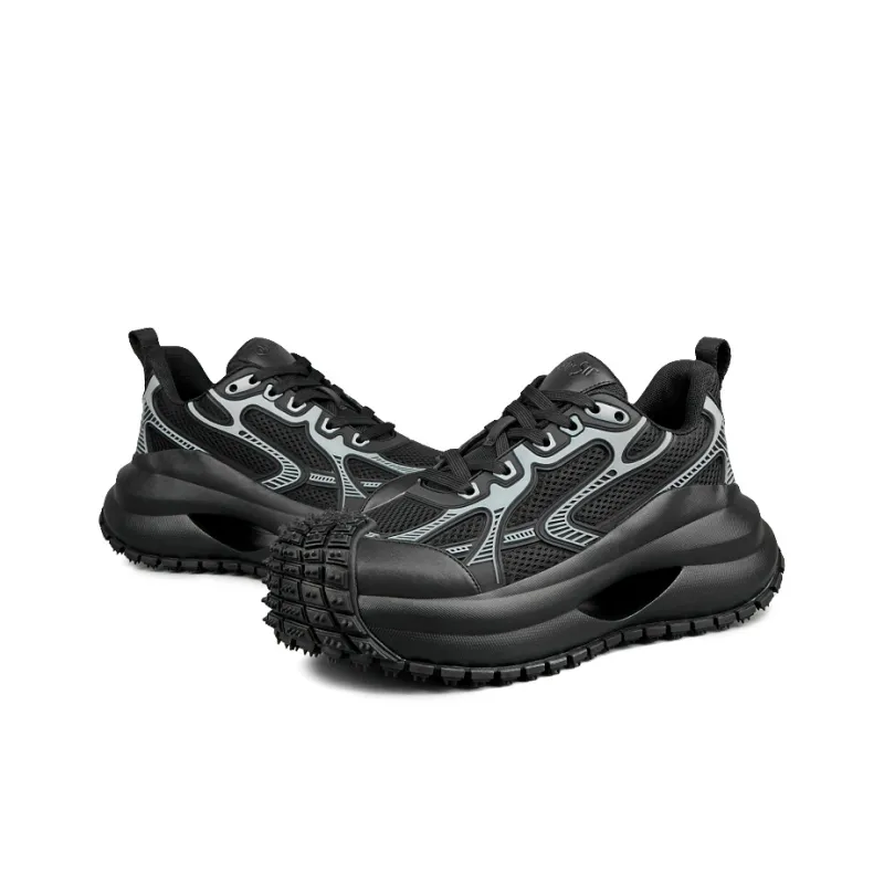 LOHAN·SIR Cushioned Slip-Resistant Height Increasing Low-Top Chunky Sneakers Men's-9