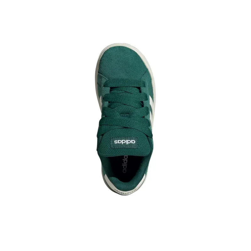 Adidas GRAND COURT Anti Slip Wear Resistant Low Top Kids' Skateboarding Shoes Green Gray Kids'-3