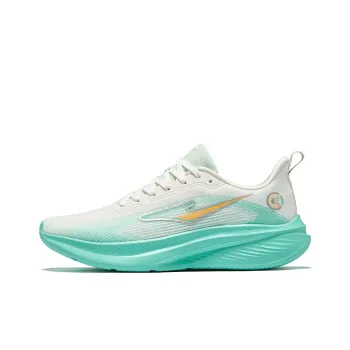 Erke Awakening 3 Cushioning Lightweight Rebound Low Top QiTian Technology Training Running Shoes Men's White Cyan