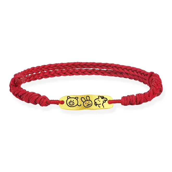 Zheng Tai Fook Gold Bracelet Unisex-7