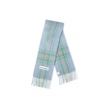 Acne Studios Alpaca Knit Scarves Men's Light Blue/Pink